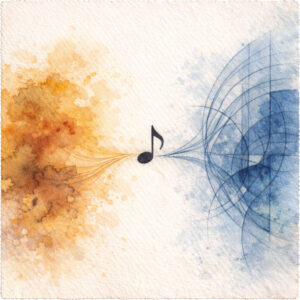 Creativity in Contrast, Connected Music Note